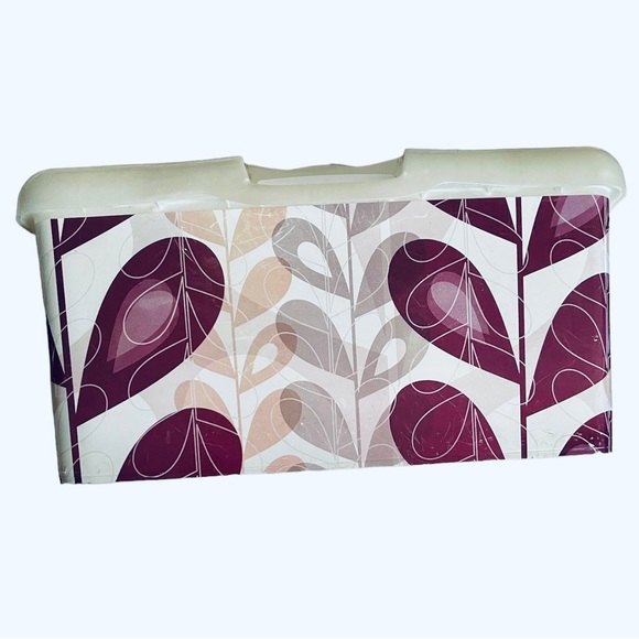 Empty Huggies Baby Wipe Container Clamshell Box Storage Tub Pink Floral - Picture 2 of 13